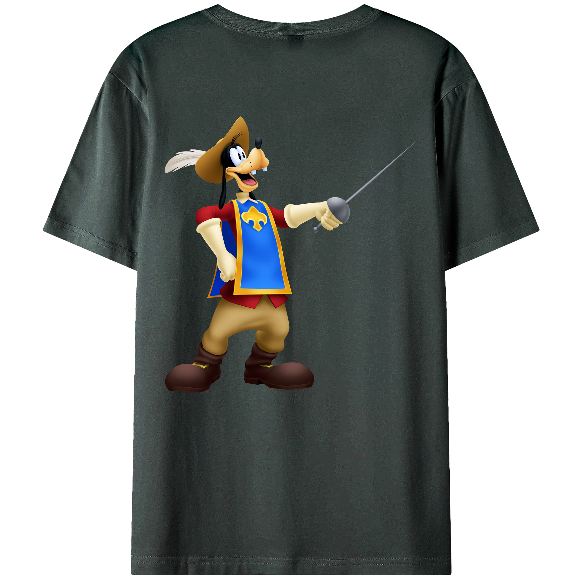 ミッキーマウス Mickey Mouse 綿100％ メンズ半袖Tシャツ（バックプリント） 通気性